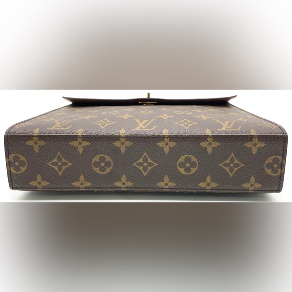 Louis Vuitton Brown and Gold Monogram Satchel malesherbes